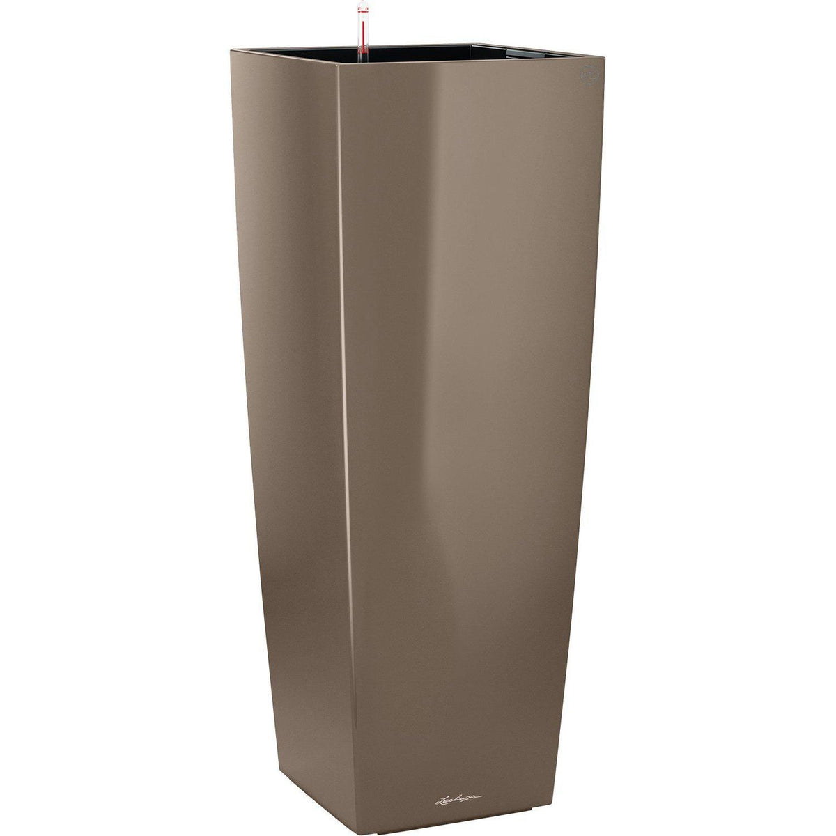 CUBICO ALTO Pflanzgefäß, 40x40/105 cm, taupe – Kingplanters