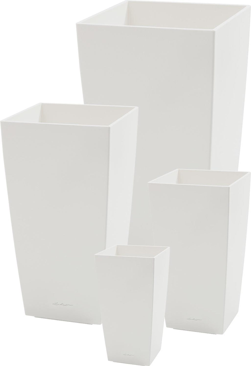 CUBICO planter, 22x22/41 cm, white