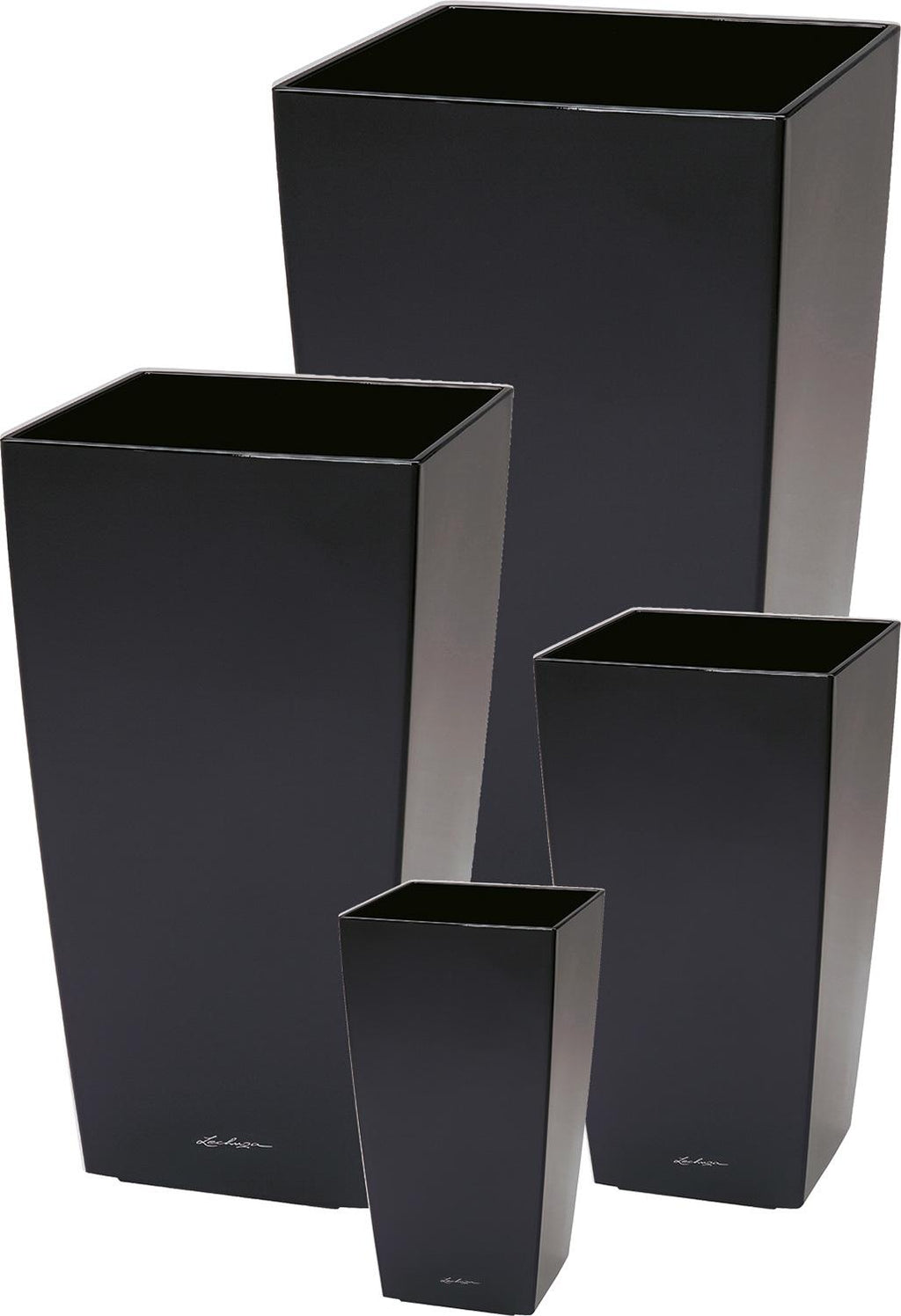 CUBICO planter, 22x22/41 cm, black