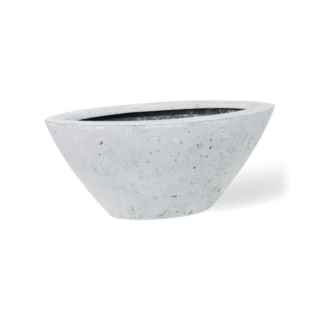 Fioriera POLYSTONE BOAT, 45x19/19 cm, grigio