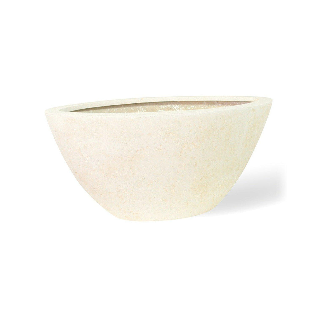 POLYSTONE BOAT planter, 72x36/33 cm, crème