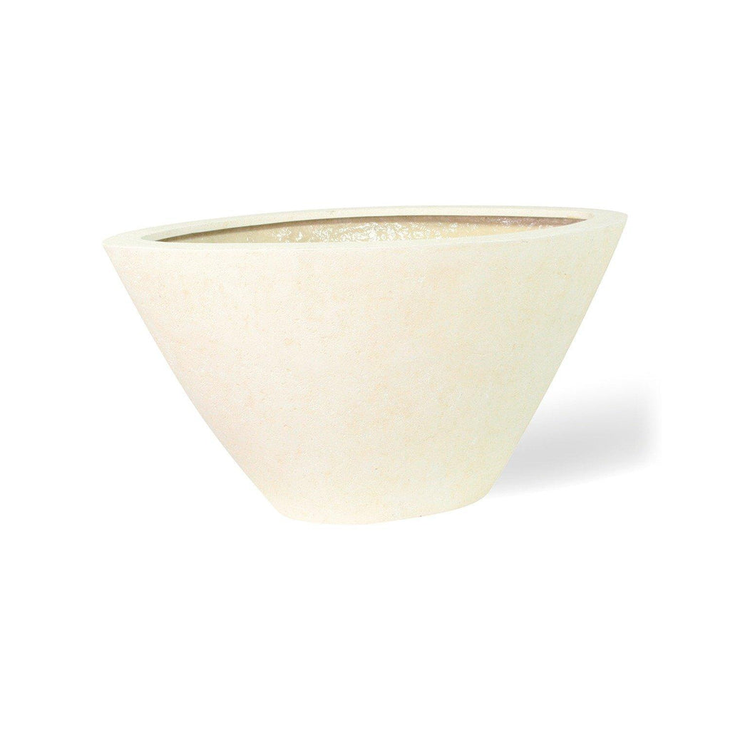 POLYSTONE BÅT-planter, 89x48/45 cm, crème