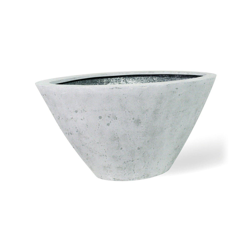 POLYSTONE BÅT-planter, 89x48/45 cm, grå