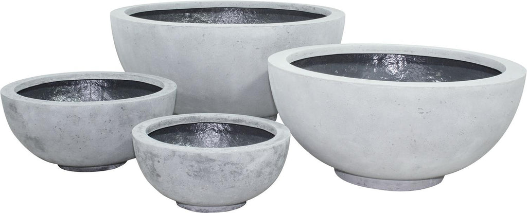 POLYSTONE EGO PLUS planting bowl, 40/18 cm, grey