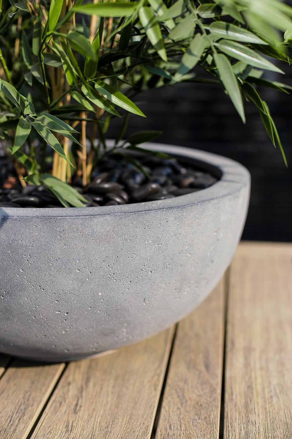 POLYSTONE EGO PLUS planting bowl, 50/22 cm, grey