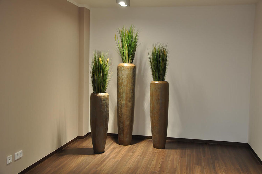 LOFT planter, 32/120 cm, verdigris bronze