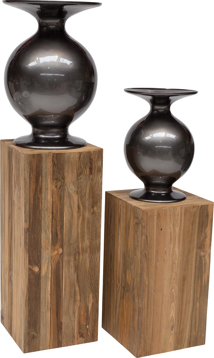 TEAK pedestal, 40x40/75 cm, recycled teak
