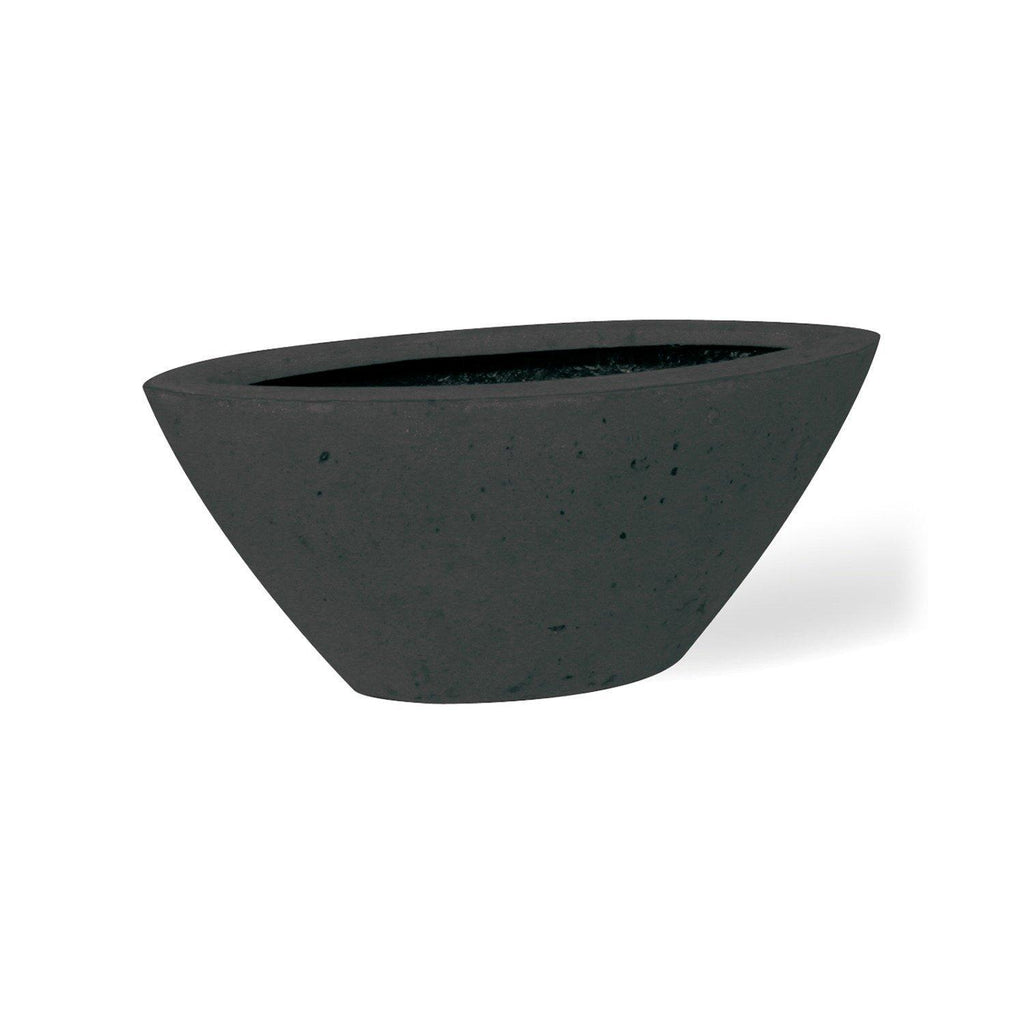 POLYSTONE BÅT-planter, 45x19/19 cm, antrasitt