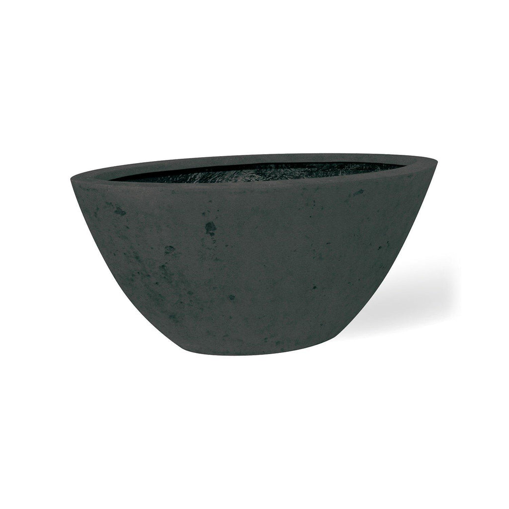 POLYSTONE BÅT-planter, 72x36/33 cm, antrasitt