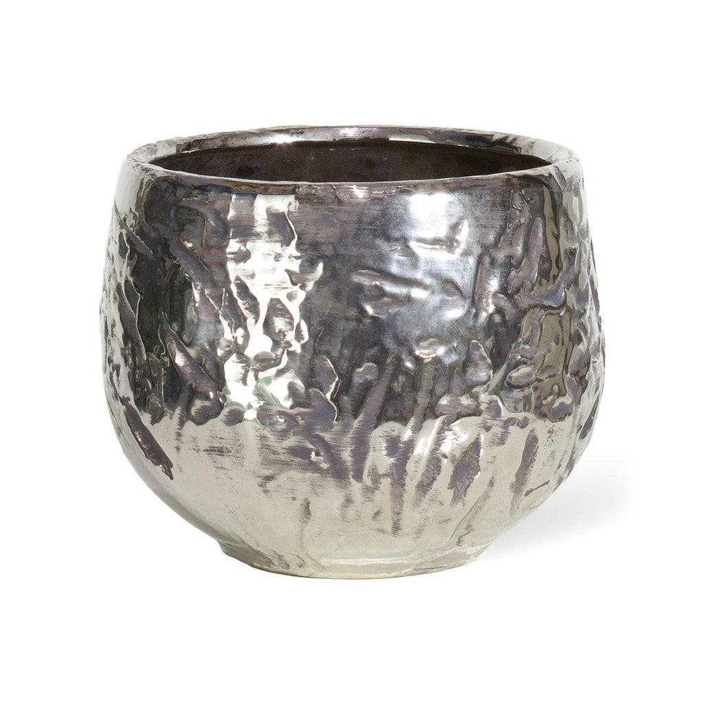 LUXURY table top planter, 24/19 cm, ancient-chrome
