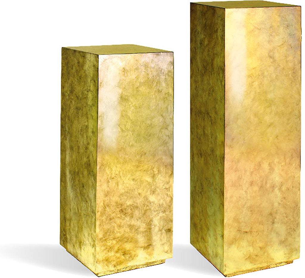 PANDORA piedistallo, 30x30/100 cm, foglia oro