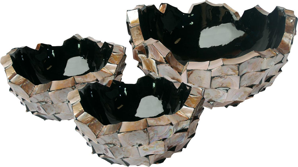 SHELL bowl, 40/24 cm, brown mother of pearl
