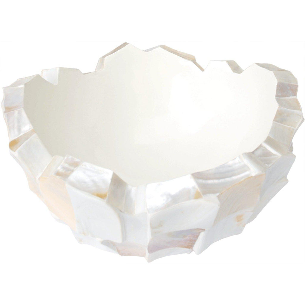 SHELL bowl, 40/24 cm, white mother of pearl