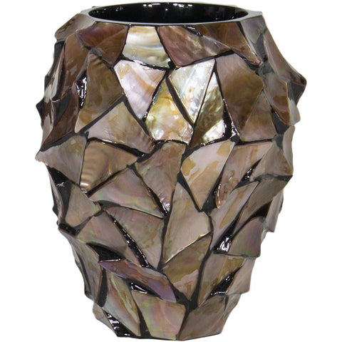 SHELL orchid planter, 17/24 cm, brown mother of pearl