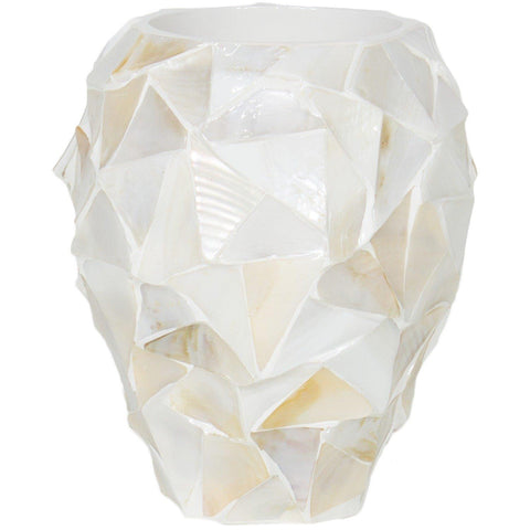 SHELL Orchideengefäß, 17/24 cm, weißes Perlmutt