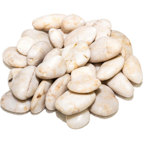 ROCKS river pebbles, 2-4 cm, white, 5 kg