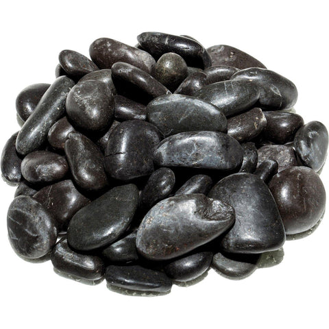 ROCKS river pebbles, 2-4 cm, black, 5 kg