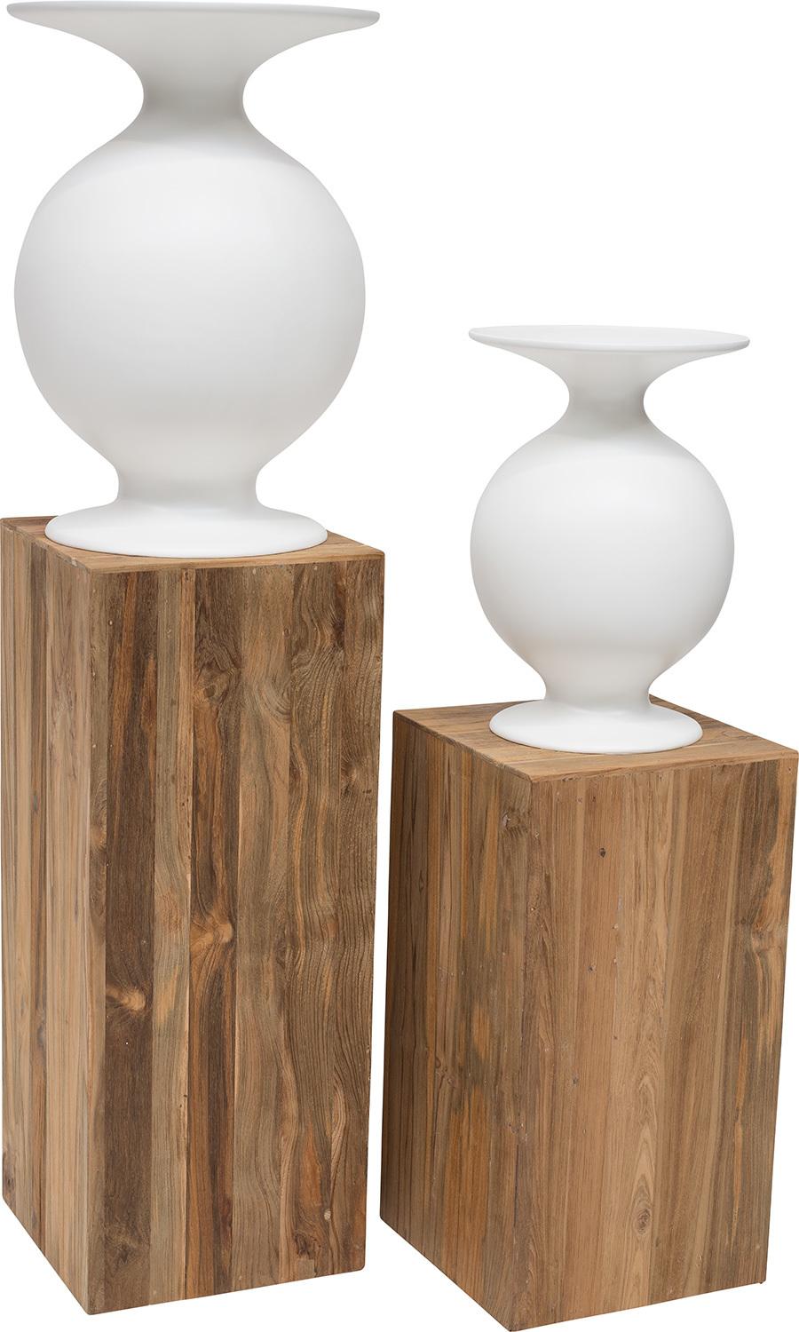 TEAK pedestal, 40x40/100 cm, recycled teak