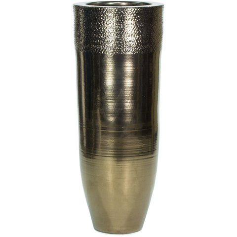 GLAZE Pflanzkübel, 40/101 cm, Antik-Gold gehämmert