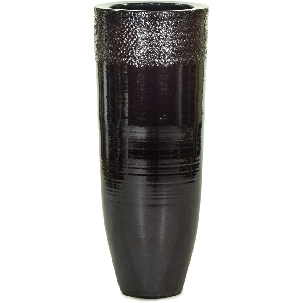 Fioriera GLAZE, 32/82 cm, nero platino martellato