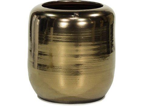 GLAZE ceramic planter, 38/36 cm, antique-gold