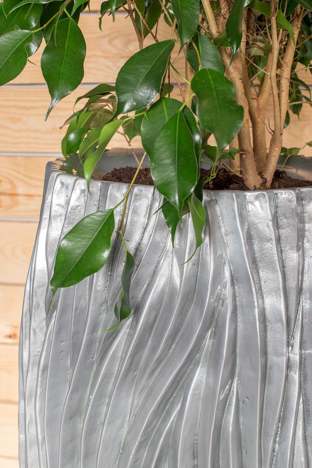 RIVER planter, 38/70 cm, aluminium