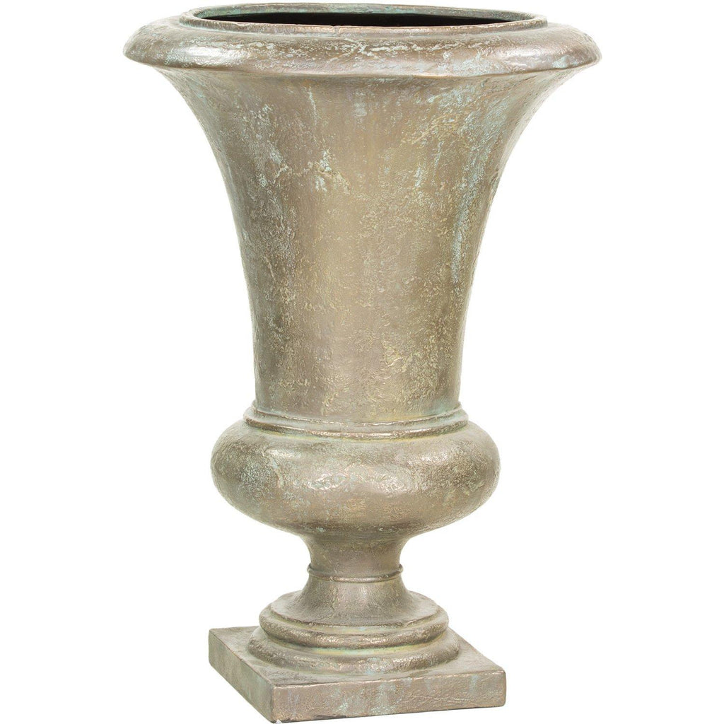 AMPHORA Pflanzenvase, 73/105 cm, Grünspan-Bronze