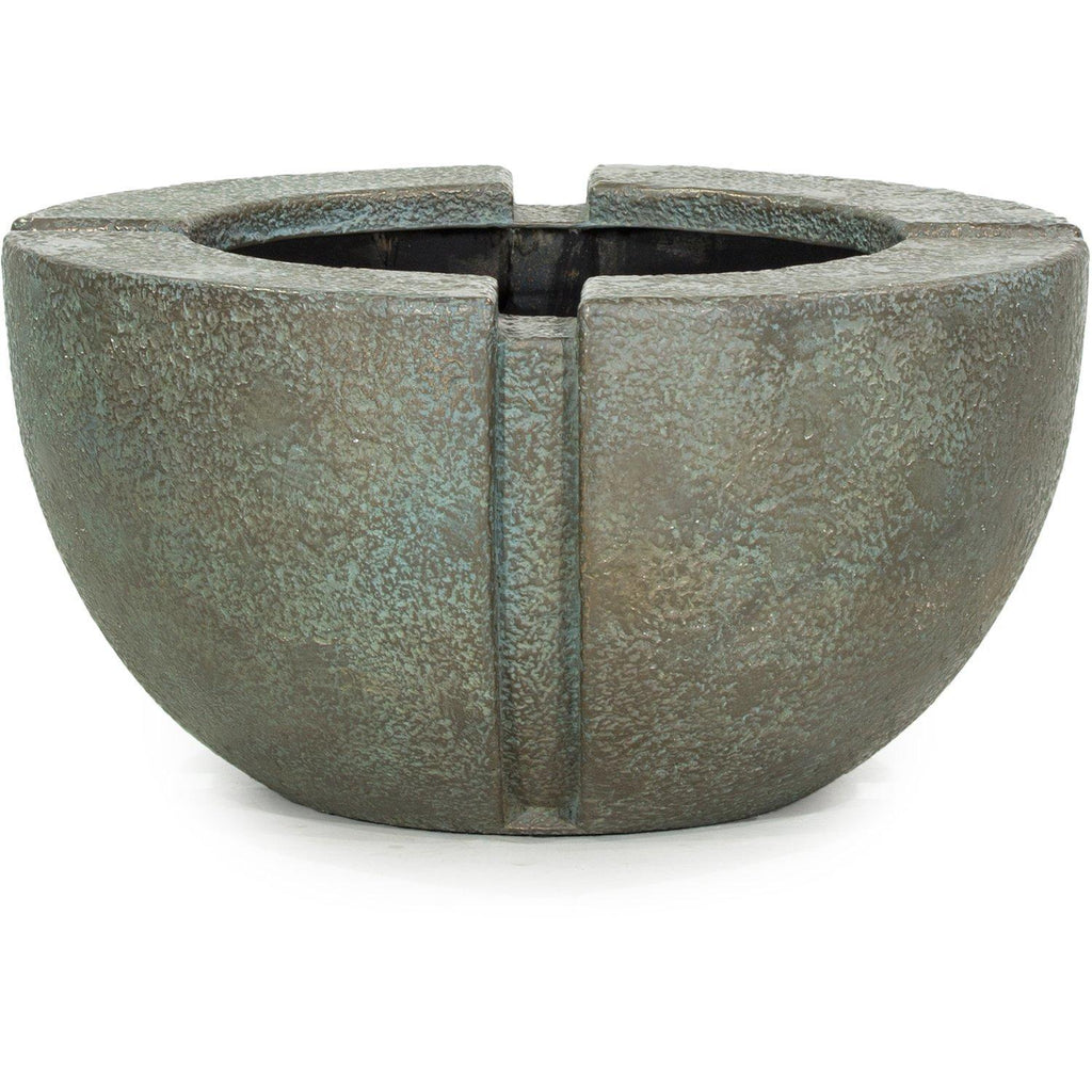 PATINA planting bowl, 70/35 cm, verdigris-bronze