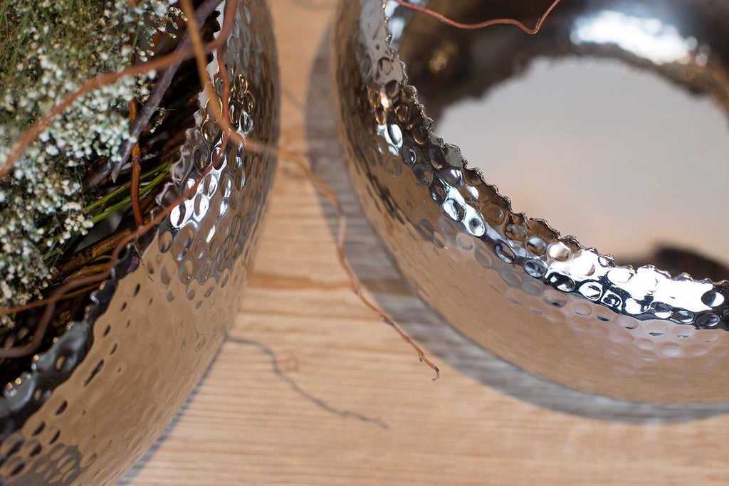 HOOP bowl, 31/13 cm, polished aluminium