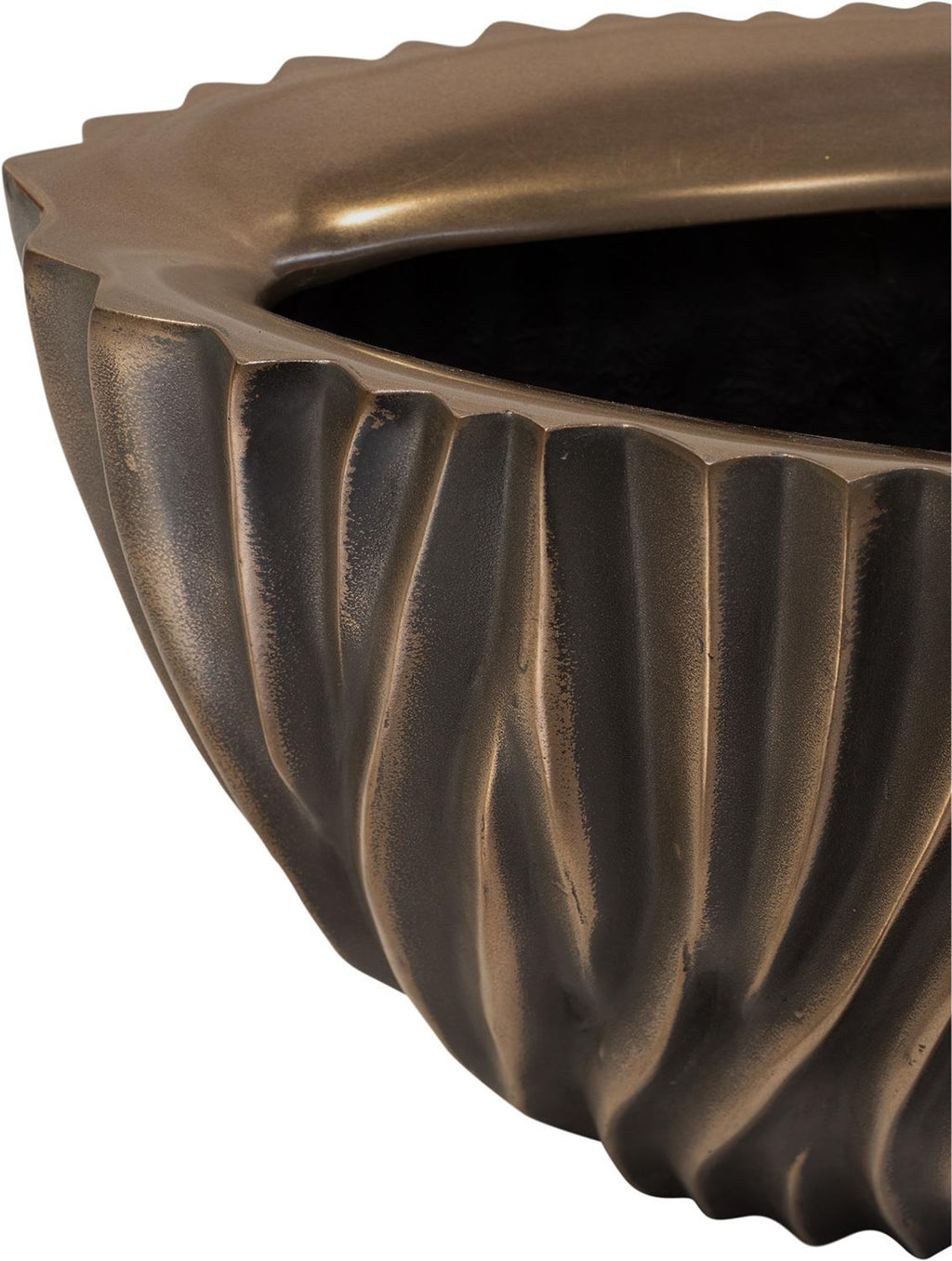 Fioriera da tavolo RIVER, 70x25/25 cm, bronzo antico