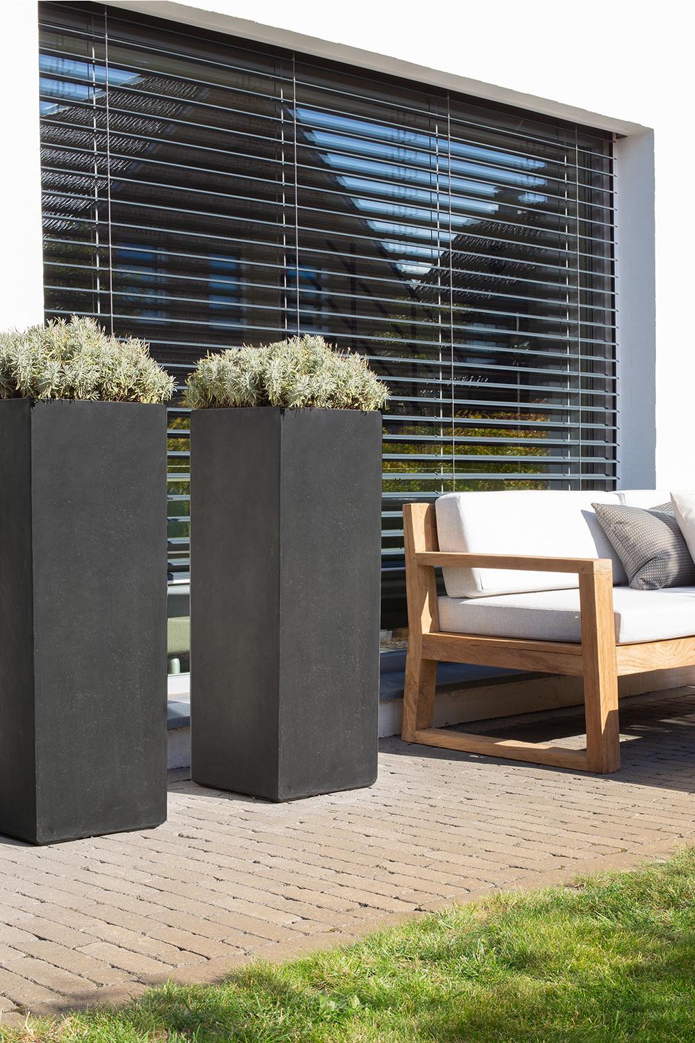DIVISION PLUS Pflanzsäule, 35x35/100 cm, anthrazit – Kingplanters