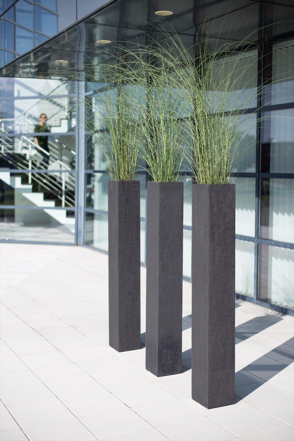 DIVISION PLUS planting column, 23x23/160 cm, anthracite