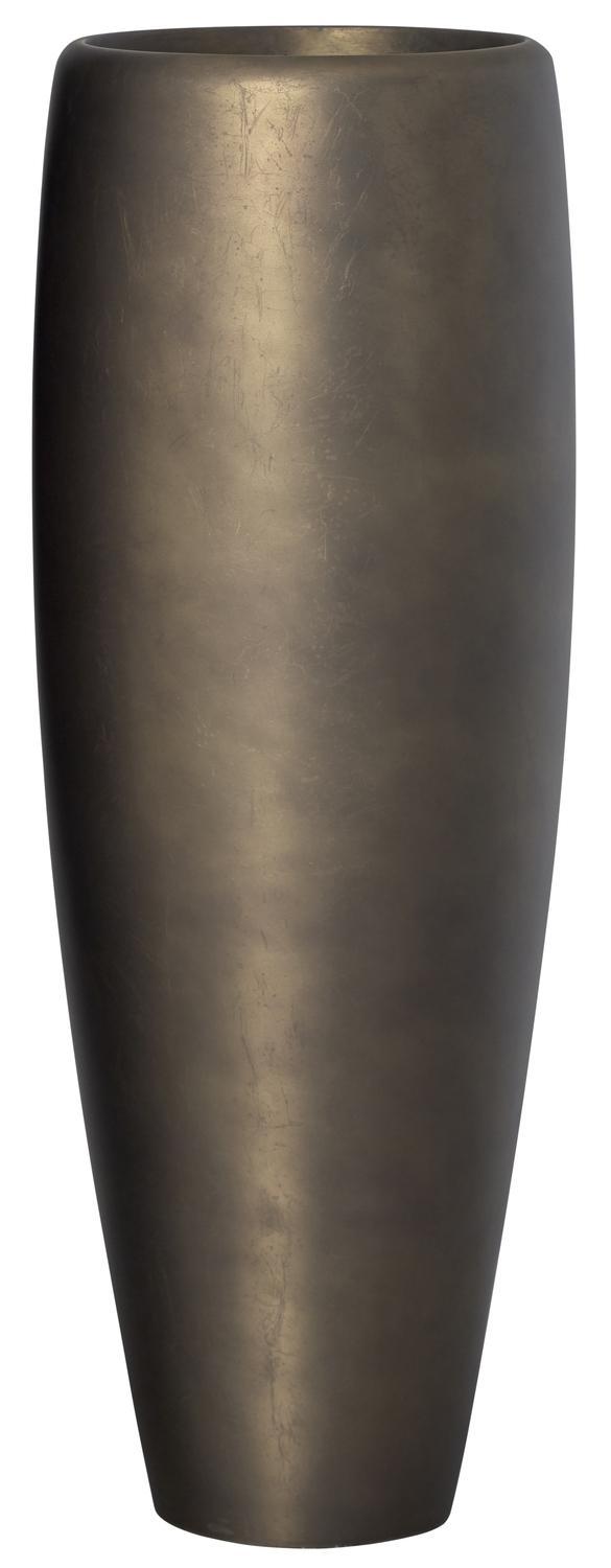 ROYAL plant-vase, 34/92 cm, antique bronze