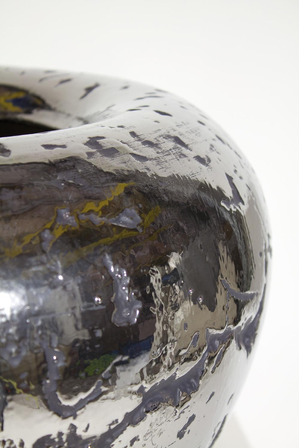 LUXURY Pflanzkübel, 54/35 cm, Antik-Chrom