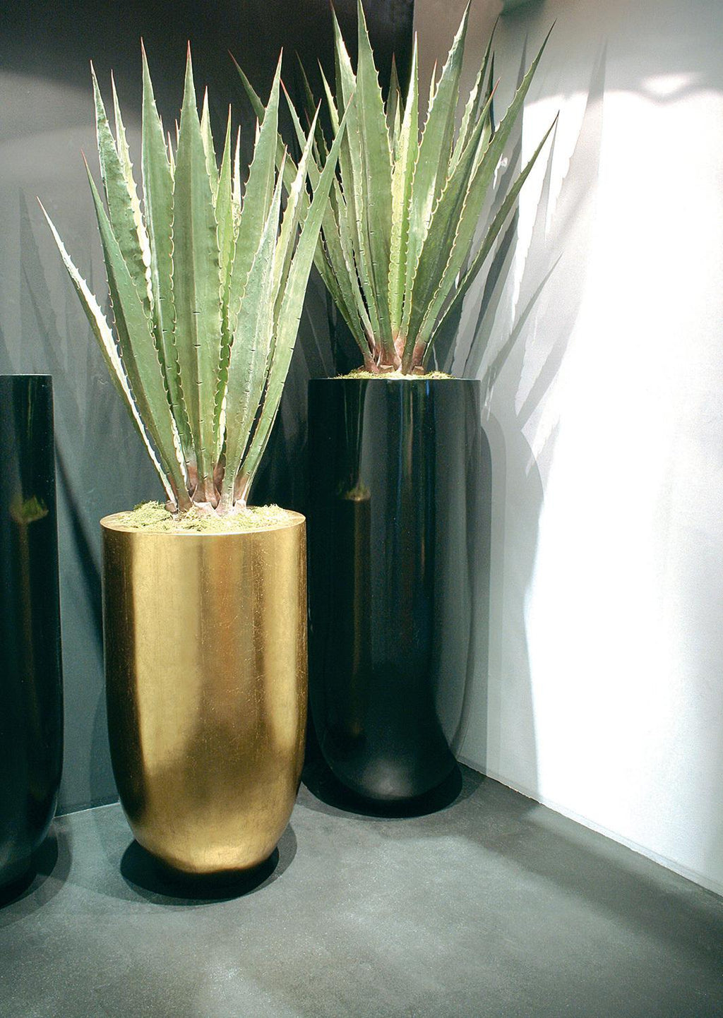 gold planter pots PANDORA planter, 50/60 cm, gold leaf – Kingplanters
