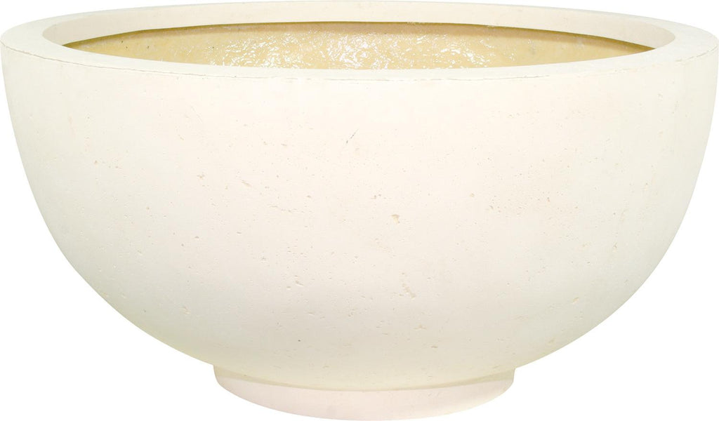 POLYSTONE EGO PLUS planting bowl, 40/18 cm, crème