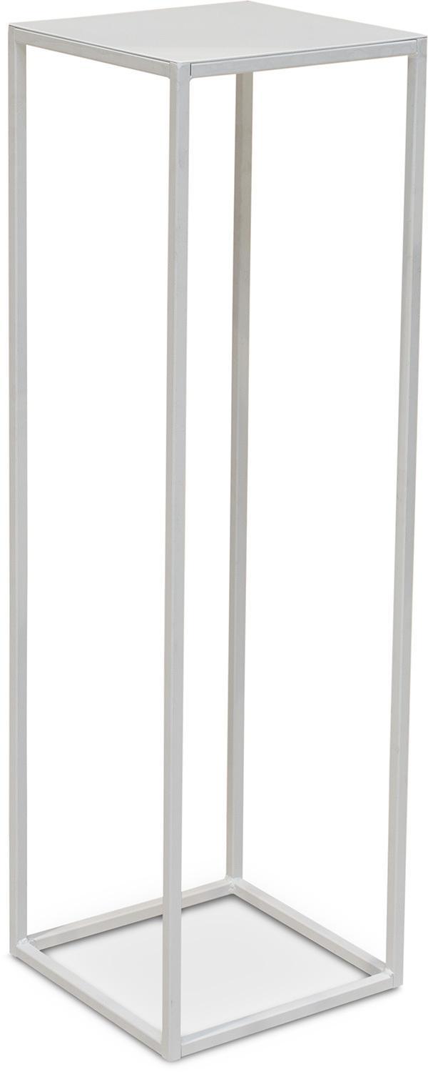 STAGE Blumensäule Metall, 30x30/100 cm, weiß matt – Kingplanters