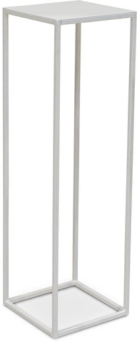 STAGE flower column metal, 30x30/100 cm, white matt
