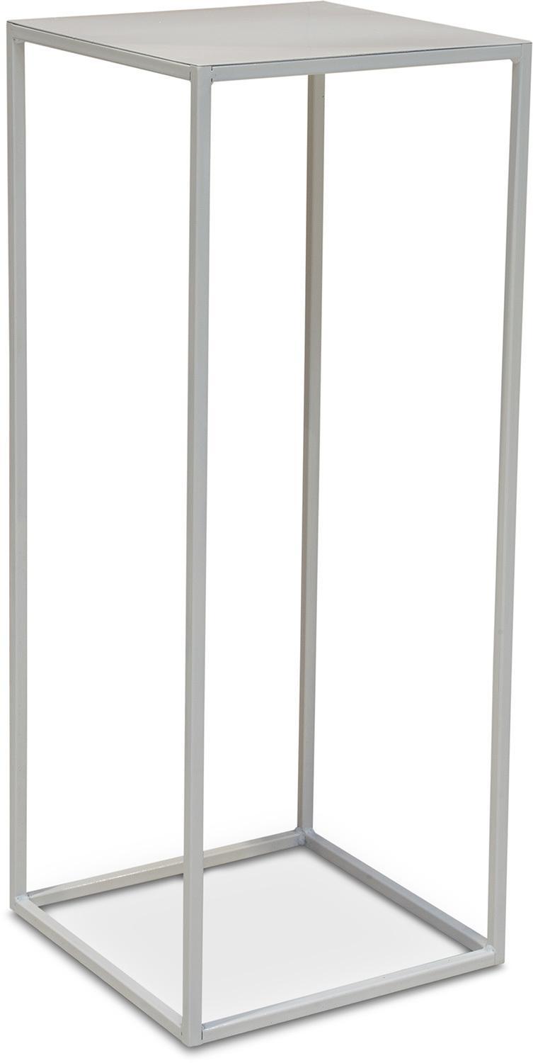 STAGE flower column metal, 40x40/100 cm, white matt