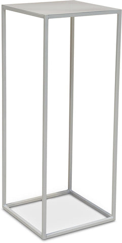 STAGE flower column metal, 40x40/100 cm, white matt