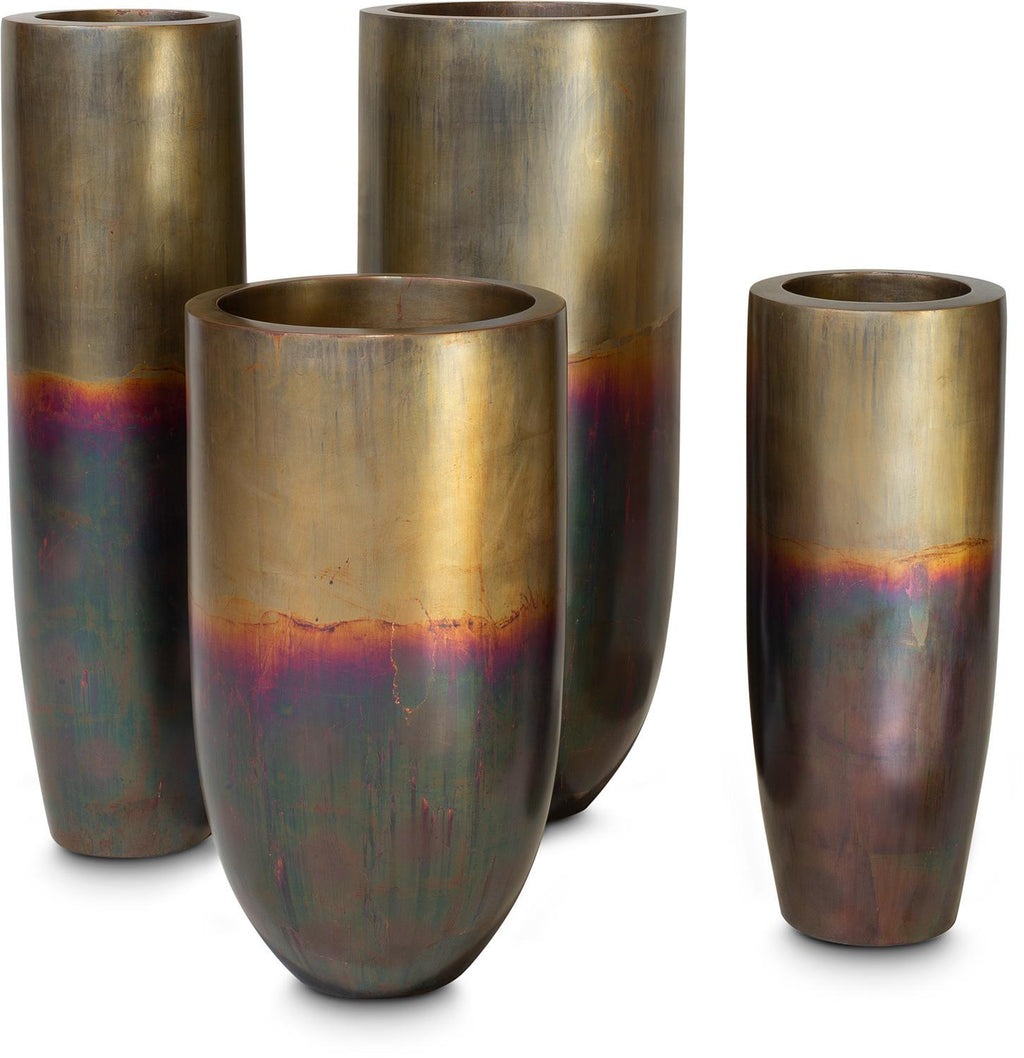 PANDORA planter, 35/90 cm, oxidized brass