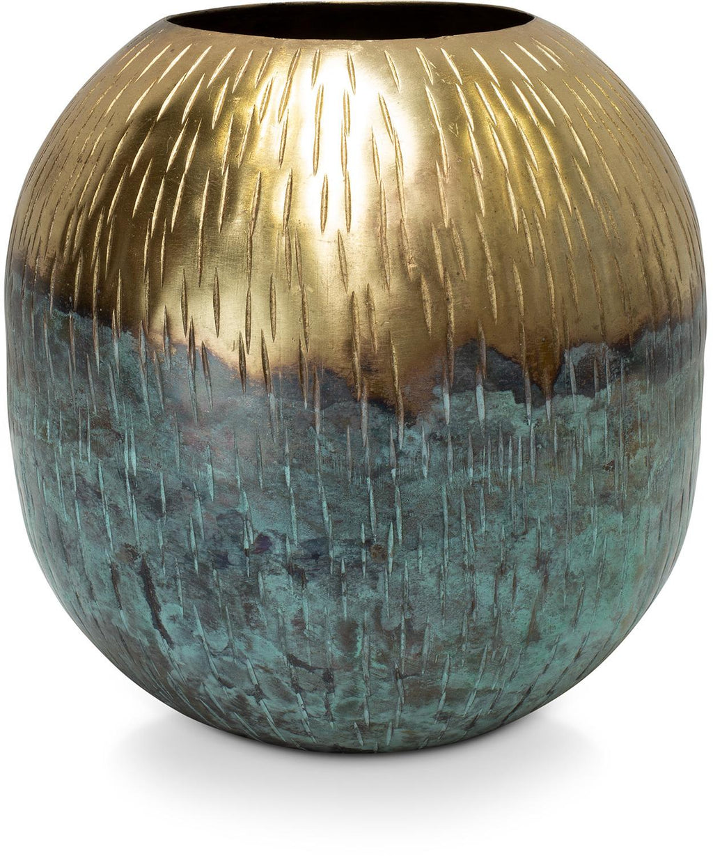 CELOS MYSTIC Deko Vase 24 cm, Gold/Patina