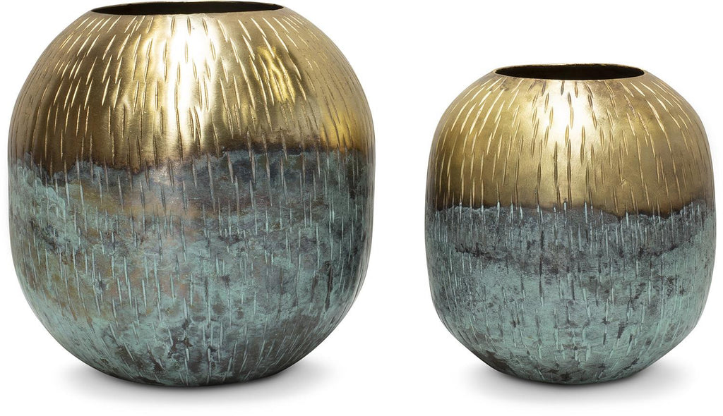 CELOS MYSTIC deco vase 19 cm, gold/patina