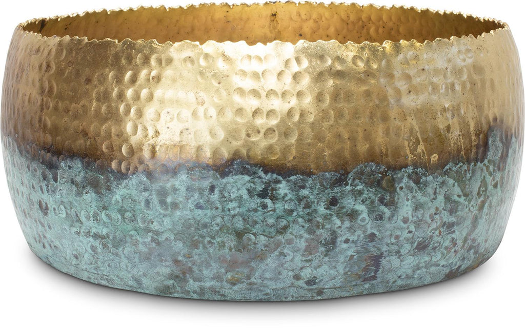 HOOP MYSTIC bowl, 31/13 cm, gold/patina