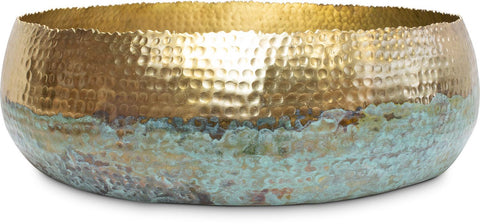 HOOP MYSTIC bowl, 52/14 cm, gold/patina