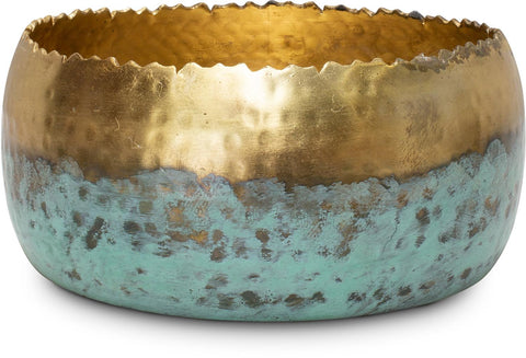HOOP MYSTIC bowl, 18/14 cm, gold/patina